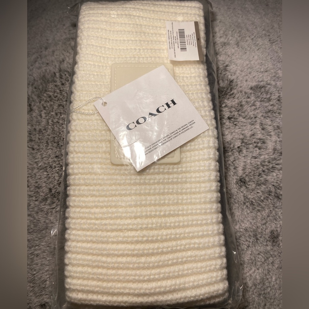 Coach cream Knit Ear Warmer Headband New